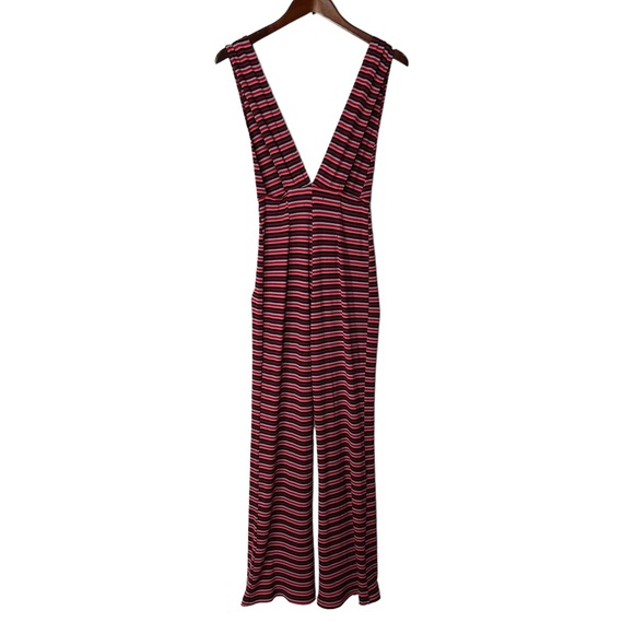 Reformation Vice Deep V Neck Striped Wide Leg Jumpsuit Women’s Petite Size XS - Picture 4 of 14